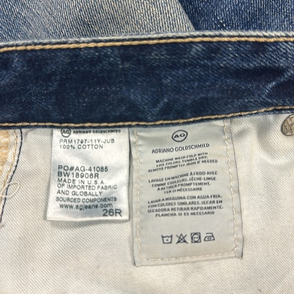 Ag Adriano Goldschmied The Rhett Vintage High-waisted Straight Leg Jeans Size 26 - Picture 7 of 8